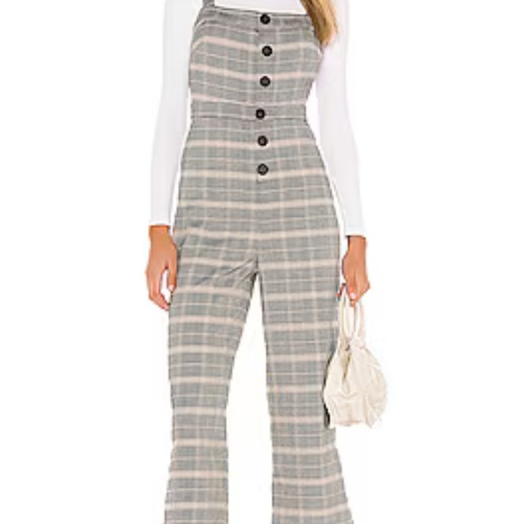 cupcakes & cashmere Pants - Cupcakes & cashmere women’s Plaid Jumpsuit with Button Detail Sz 2